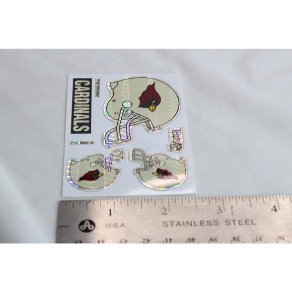 Vintage 1993 Vending Machine Team NFL Arizona Cardinals Sticker Prism - Picture 2 of 4